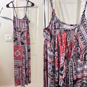 Free People Flowy Patterned Jumpsuit